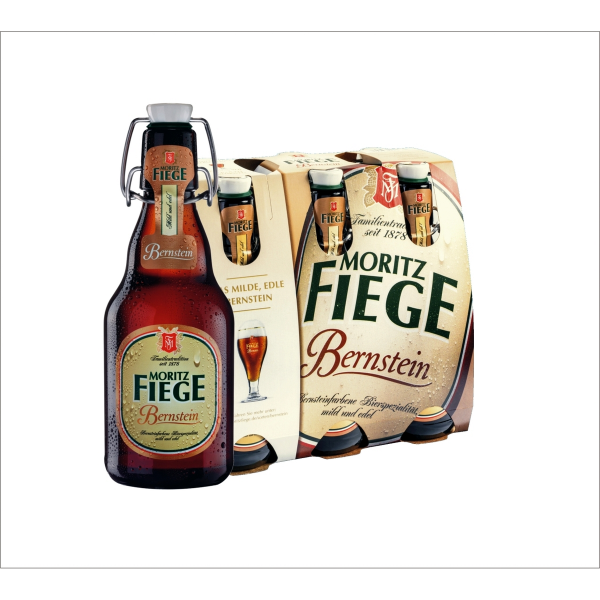 Bild von Fiege Bernstein Bügelverschluss  6 x 0,33L