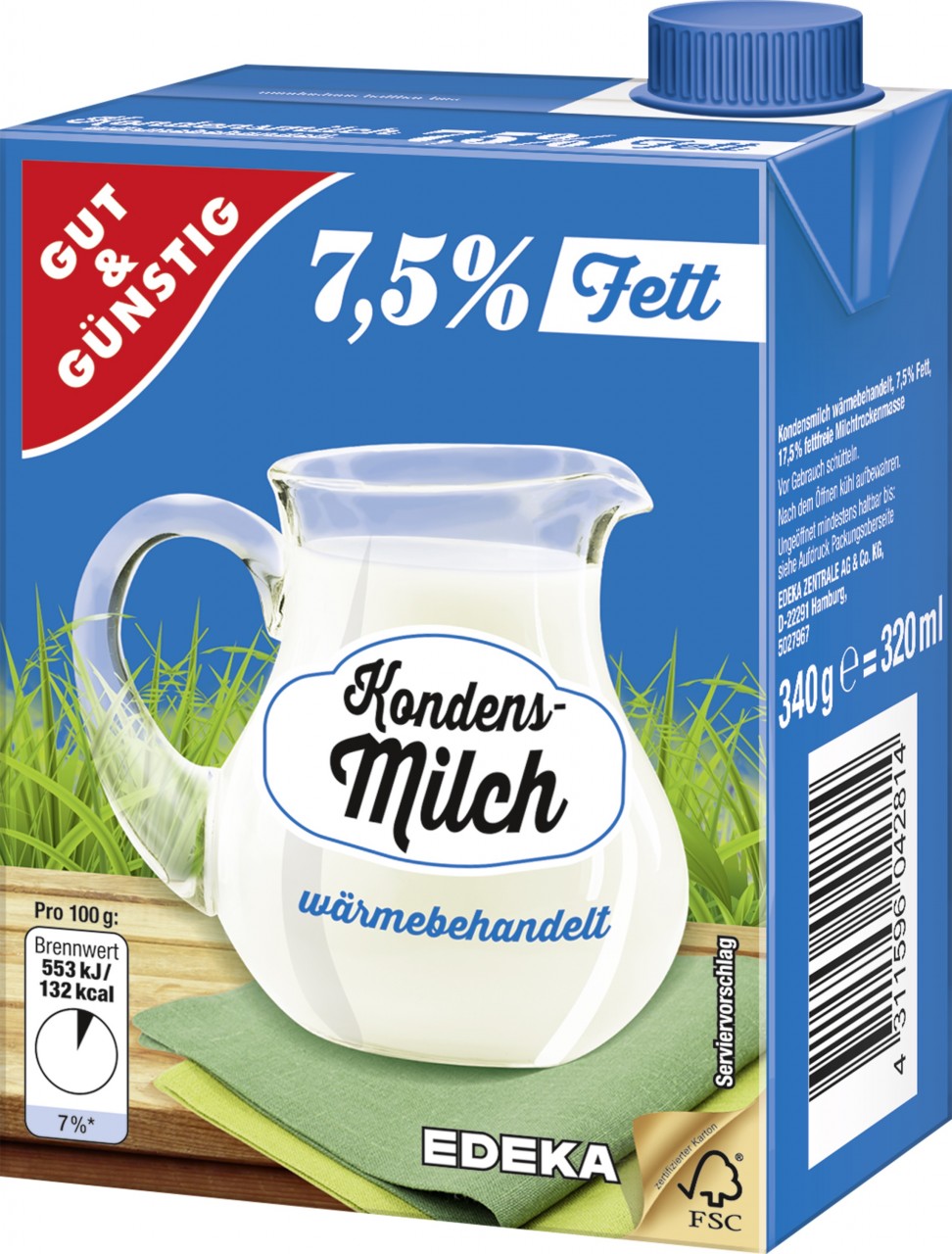 Bild von G&G KONDENSMILCH 7,5%