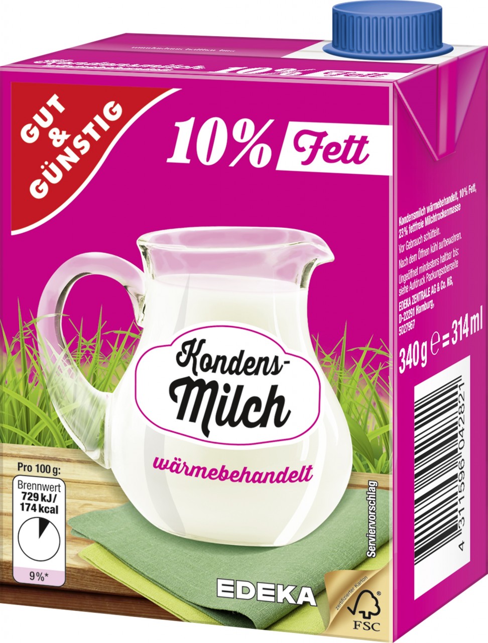 Bild von G&G KONDENSMILCH 10%