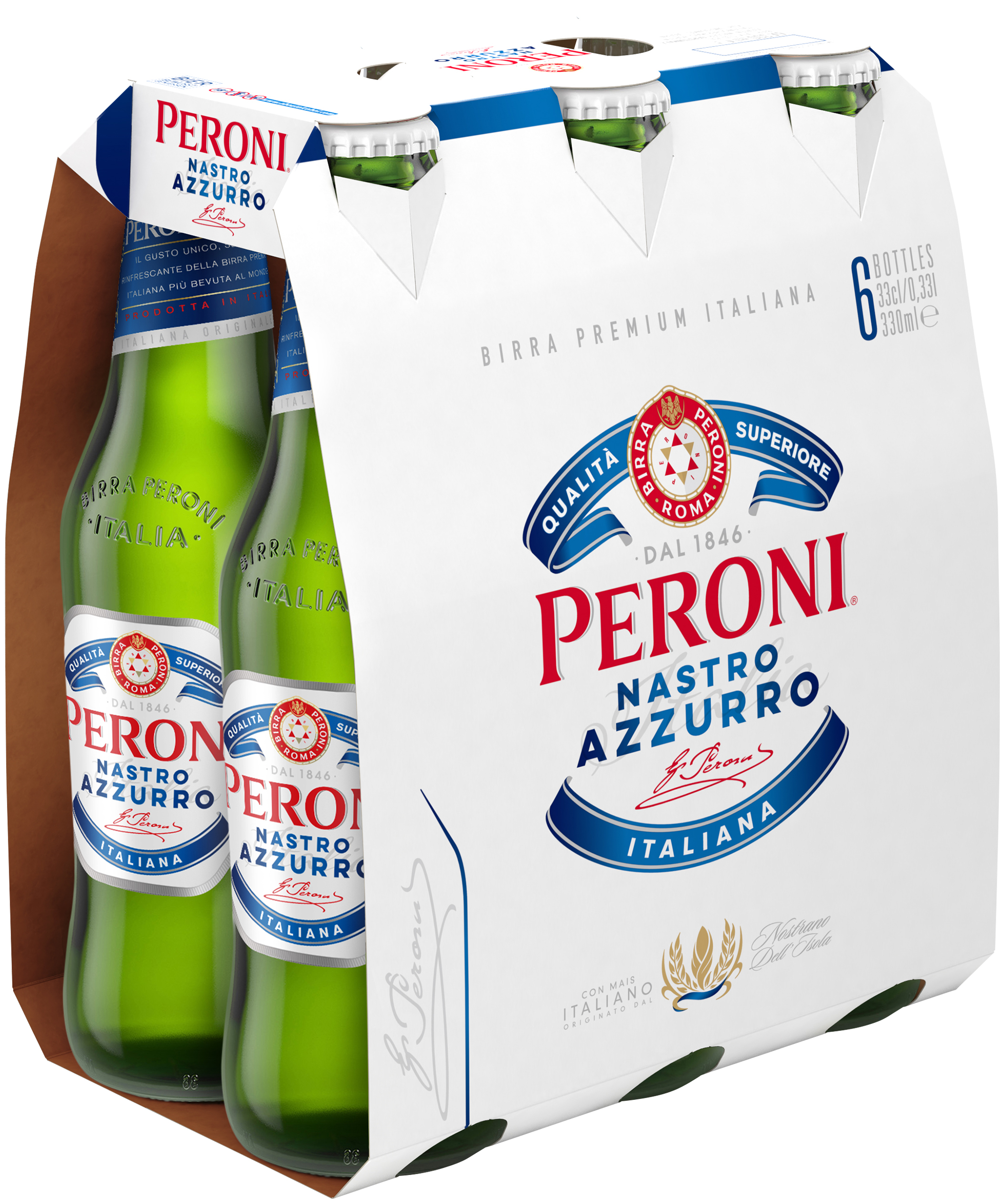 Bild von Peroni Nastro Azzurro 6x0,33 L